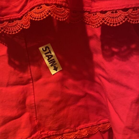 Marchesa Notte Red Tiered Midi Dress - Picture 13 of 13